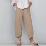Wide Leg Pants Loose Casual Cotton Linen - Image 3
