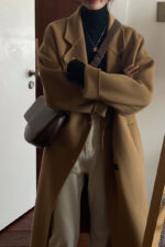 Mid-length Cashmere Coat Women's Casual Thickening - Image 5
