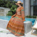 Women's Floral Large Hem Dress - Image 4