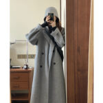 Mid-length Cashmere Coat Women's Casual Thickening - Image 3