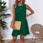 Summer Ruffle Dress Fashion Loose Sleeveless Straight Beach Dresses For Women - Image 2