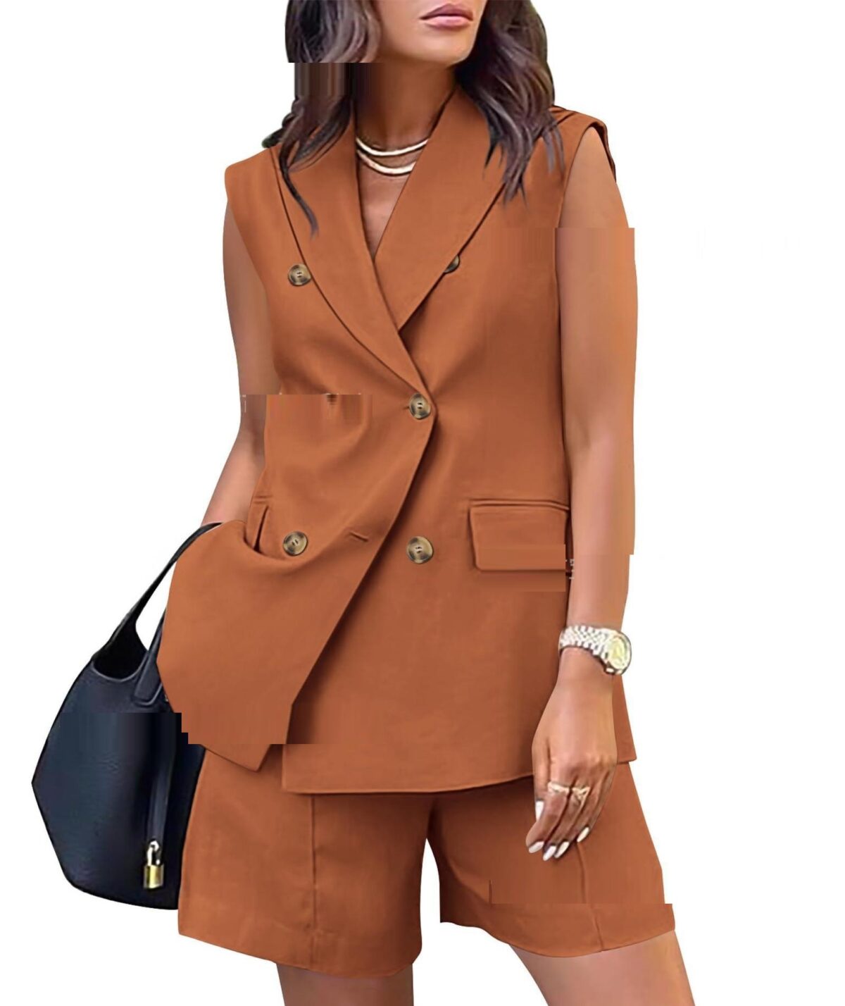 Business Temperament Double Breasted Suit - Image 7