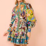 Casual Fashion Printing Shirt Cardigan Temperament Wild Dress - Image 2