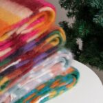 Rainbow Dopamine Mohair Tassel Scarf - Image 4