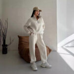 Y2K Winter Jogging Women Two Piece Set Female Zipper Coat Casual Pants Tracksuit Autumn Jacket Fashion Contrast Sport Wear Set - Image 3