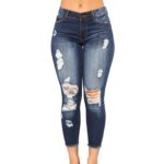 Women's Fashion Elastic Slim Fit Ripped Skinny Jeans - Image 5