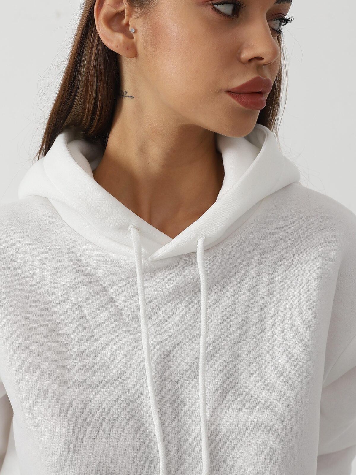 Women's Fashionable Casual Solid Color Long Sleeved Sweatshirt Set - Image 5