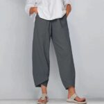 Wide Leg Pants Loose Casual Cotton Linen - Image 6