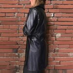 Women's PU Mid-length Casual Fashion Leather Coat - Image 5