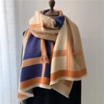 Korean Style Contrast Color Artificial Cashmere Scarf Women's New Winter - Image 9