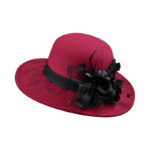 Net Yarn Flowers Woolen Basin Hat Female European And American French Hepburn Style - Image 5