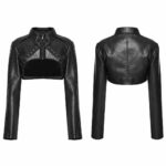Women's Dark Sweet Cool Short Leather Coat - Image 6