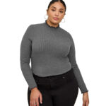 Women's Half-high Collar Long Sleeves T-shirt Slim Bottoming Shirt