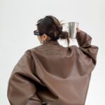 Troniche Steel Stamp PU Leather Motorcycle Jacket For Women - Image 6