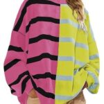 Striped Knitted Long-sleeved Sweater For Women - Image 6