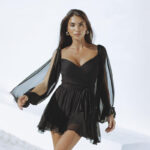Women's Solid Color Slim Fit Short Dress - Image 3