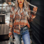 Women's Plaid Long-sleeved Shirt - Image 5