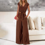 High Waist Slim-fit Wide-legged Pants Suit - Image 3