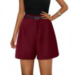 Elastic High Waist Wide Leg Casual Shorts - Image 9