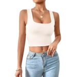 Square Collar Short Slim Vest - Image 5