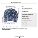 Ripped Diamond Denim Baseball Cap Leopard Rhinestone Fashion Peaked Cap - Image 4