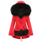 Parka Cotton-padded Coat Mid-length Hooded - Image 4