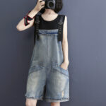 New Literary Large Size Fat Sister Jean Suspenders Female - Image 4