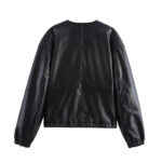 European And American Single-breasted Round Neck Short Jacket - Image 2