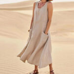 Summer Sleeveless Long Dress With Pockets Fashion Casual Loose Dresses Women's Clothing - Image 6