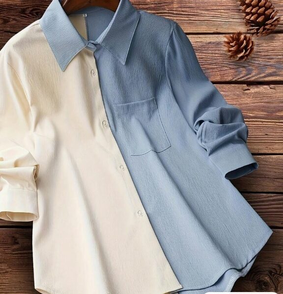 Women's Casual Color Block Shirt