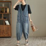 Denim Tank Top Jumpsuit Female - Image 3