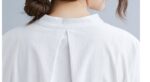 Literary Loose Plain Cotton And Linen Stand Collar Short Sleeves - Image 10