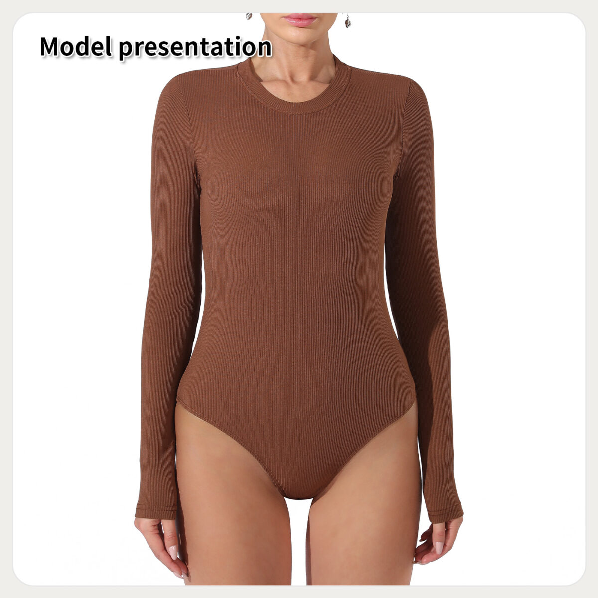 Women's Fashion Simple Solid Color Bodysuit - Image 3