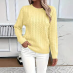 Versatile Fashion Classic Twist Round Neck Sweater - Image 3