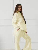 Women's Fashionable Casual Solid Color Long Sleeved Sweatshirt Set - Image 10