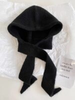 Bandage Warm Balaclava Retro Pullover Earmuffs Hat - Image 9