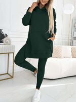 Sports Casual Hooded Sweater Thickened Underwear Leggings Two-piece Suit - Image 10