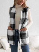 Loose Plaid Coat