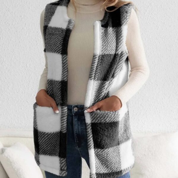 Loose Plaid Coat