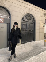 Cuff Detachable Fox Fur Cashmere Coat - Image 9