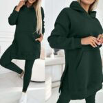 Sports Casual Hooded Sweater Thickened Underwear Leggings Two-piece Suit - Image 4