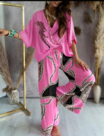 Women's Bat Sleeve Top Casual Pants Suit - Image 9