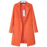 Mid-length Suit Spring Women's Long Sleeve Plus Size Nylon Slimming Versatile Straight Style - Image 5
