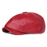 Leather Octagonal Cap Women's Retro - Image 3
