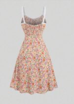 Floral Lace Trim Camisole Dress - Image 5