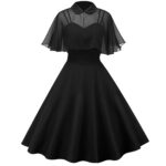 Cape shawl two-piece doll collar dress - Image 2