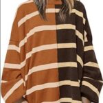 Striped Knitted Long-sleeved Sweater For Women - Image 5