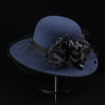 Net Yarn Flowers Woolen Basin Hat Female European And American French Hepburn Style - Image 6