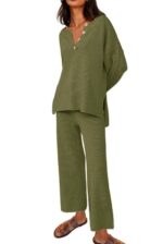 European And American Solid Color Fashion Loose Leisure Suit Two-piece Set - Image 8