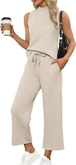 Sleeveless Top Wide Leg Cropped Pants - Image 10